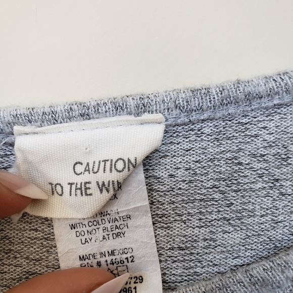 CAUTION TO THE WIND Front Tie Sweater - Picture 2 of 6